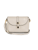 Pia Sassi Leder-Umhängetasche "La Marmora" in Creme - (B)25 x (H)19 x (T)8 cm