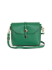 Pia Sassi Leder-Umhängetasche "La Marmora" in Grün - (B)25 x (H)19 x (T)8 cm