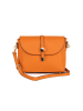 Pia Sassi Leder-Umhängetasche "La Marmora" in Orange - (B)25 x (H)19 x (T)8 cm