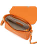 Pia Sassi Leder-Umhängetasche "La Marmora" in Orange - (B)25 x (H)19 x (T)8 cm