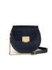 Pia Sassi Leder-Umhängetasche "Cima Carnera" in Dunkelblau - (B)24 x (H)18 x (T)7 cm