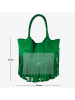 Lia Biassoni Leren shopper "Alpenzu" groen - (B)36 x (H)41 x (D)14 cm