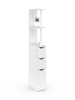 IDOMYA Essentials Badkamerkast wit - (B)15,2 x (H)136 x (D)33 cm