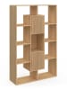 IDOMYA Essentials Boekenkast "Faustine" lichtbruin - (B)90 x (H)143 x (D)30 cm