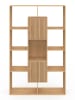 IDOMYA Essentials Boekenkast "Faustine" lichtbruin - (B)90 x (H)143 x (D)30 cm