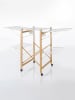 IDOMYA Essentials Wasdroogrek "Deluxe" wit/lichtbruin - (B)176 x (H)105 x (D)60 cm