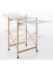 IDOMYA Essentials Wasdroogrek "Deluxe" wit/lichtbruin - (B)176 x (H)105 x (D)60 cm