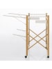 IDOMYA Essentials Wasdroogrek "Deluxe" wit/lichtbruin - (B)176 x (H)105 x (D)60 cm