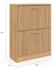 IDOMYA Essentials Schuhschrank "Faustine" in Hellbraun - (B)60 x (H)80 x (T)24 cm