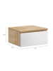 IDOMYA Essentials 2er-Set: Nachttische "Tom" in Hellbraun/ Weiß - (B)40 x (H)18 x (T)30 cm