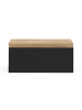 IDOMYA Essentials 2er-Set: Nachttische "Tom" in Hellbraun/ Schwarz - (B)40 x (H)18 x (T)30 cm