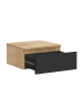 IDOMYA Essentials 2er-Set: Nachttische "Tom" in Hellbraun/ Schwarz - (B)40 x (H)18 x (T)30 cm