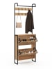 IDOMYA Essentials Garderobe "Faustine" in Hellbraun/ Schwarz - (B)63,5 x (H)180 x (T)23,5 cm