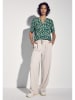 Street One Bluse in Beige/ Grün