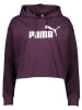 Puma Hoodie "Essential Cropped" in Lila