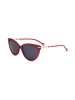 Carolina Herrera Damen-Sonnenbrille in Rot/ Schwarz