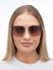 Guess Damskie okulary przeciwsłoneczne w kolorze złoto-jasnobrązowym