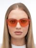 Karl Lagerfeld Damskie okulary przeciwsłoneczne w kolorze pomarańczowym