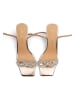 loft37 Leder-Sandaletten in Gold