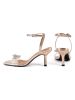 loft37 Leder-Sandaletten in Gold