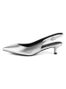 loft37 Leder-Slingpumps in Silber
