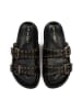 loft37 Leren slippers "Magnetic Electric" zwart