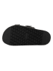 loft37 Leder-Pantoletten in Schwarz/ Gold