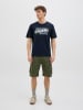 Jack & Jones Koszulka "Hawaii" w kolorze granatowym