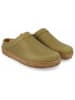 HAFLINGER Skórzane chodaki w kolorze khaki