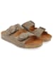 HAFLINGER Leder-Pantoletten in Taupe