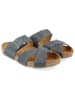 HAFLINGER Leren slippers donkerblauw