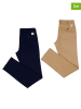 The Time of Bocha 2er-Set: Chinos in Beige/ Dunkelblau