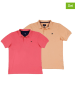 The Time of Bocha 2er-Set: Poloshirts in Pink/ Apricot