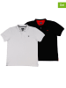 The Time of Bocha 2er-Set: Poloshirts in Schwarz/ Weiß