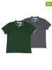 The Time of Bocha 2-delige set: poloshirts grijs/donkergroen