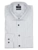 OLYMP Blouse "Luxor" - modern fit - lichtblauw/wit