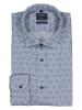 OLYMP Blouse "Casual" - regular fit - wit/donkerblauw