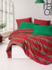 Colourful Cotton Komplet pościeli renforcé w kolorze czerwono-zielonym