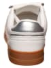 Tommy Hilfiger Shoes Leder-Sneakers in Creme/ Silber