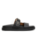 Tommy Hilfiger Shoes Leder-Pantoletten in Schwarz