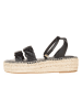 Tommy Hilfiger Shoes Leder-Sandaletten in Schwarz