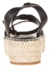 Tommy Hilfiger Shoes Leder-Sandaletten in Schwarz
