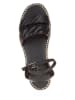 Tommy Hilfiger Shoes Leder-Sandaletten in Schwarz