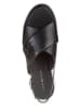 Tommy Hilfiger Shoes Leder-Sandaletten in Schwarz