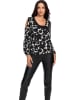 Heine Bluse in Schwarz/ Creme