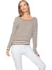 Heine Pullover in Braun/ Weiß