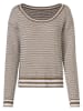 Heine Pullover in Braun/ Weiß