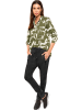 Heine Bluse in Oliv/ Weiß