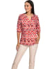 Heine Bluse in Rot/ Weiß