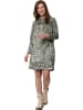Heine Kleid in Khaki/ Weiß